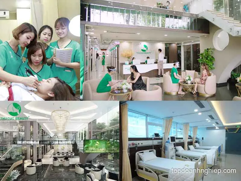 Không gian và chuyên viên tại địa chỉ triệt lông nữ uy tín Thu Cuc Beauty.