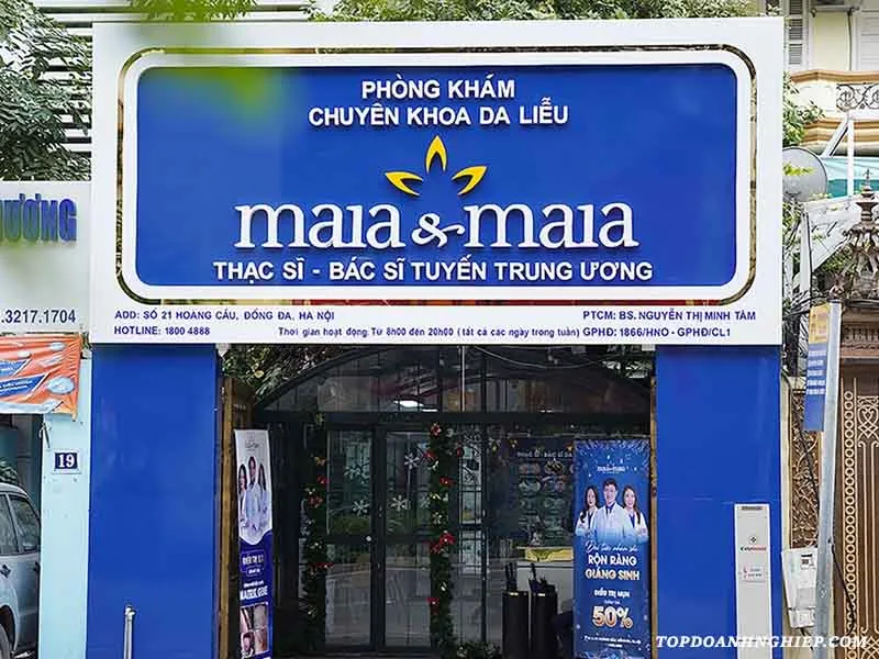 Mặt tiền cơ sở Maia & Maia, một địa chỉ triệt lông mọc ngược uy tín tại quận Đống Đa Hà Nội.