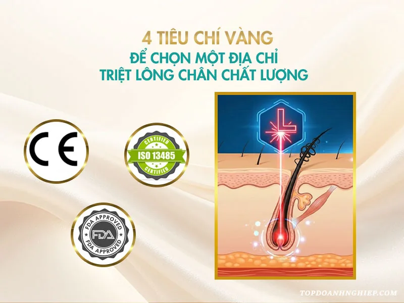 Bốn tiêu chí vàng giúp bạn dễ dàng lựa chọn một địa chỉ triệt lông chân chất lượng và an toàn.