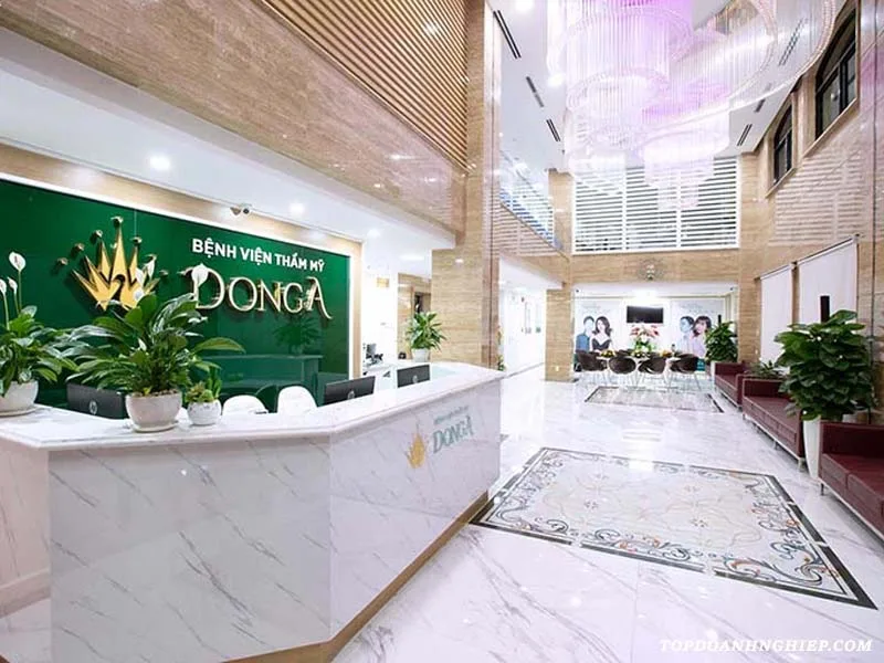 Sảnh đón tiếp khách hàng sang trọng tại cơ sở Đông Á, một gợi ý về địa chỉ triệt lông chân chuyên nghiệp.