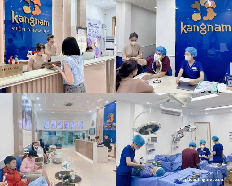 Khu vực điều trị đạt chuẩn vô trùng tại bệnh viện thẩm mỹ Kangnam.