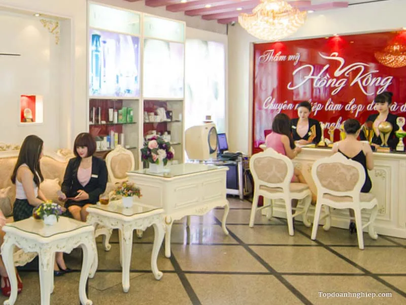 Không gian đón tiếp khách hàng sang trọng tại địa chỉ triệt lông mông Thẩm mỹ Hồng Kông.