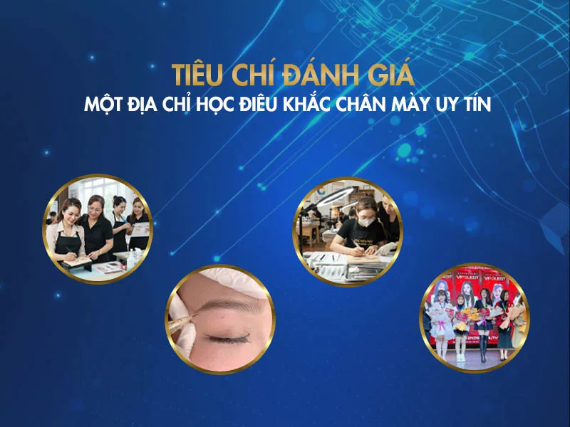 Tiêu chí đánh giá một địa chỉ học điêu khắc chân mày uy tín qua hình ảnh đào tạo và tốt nghiệp.