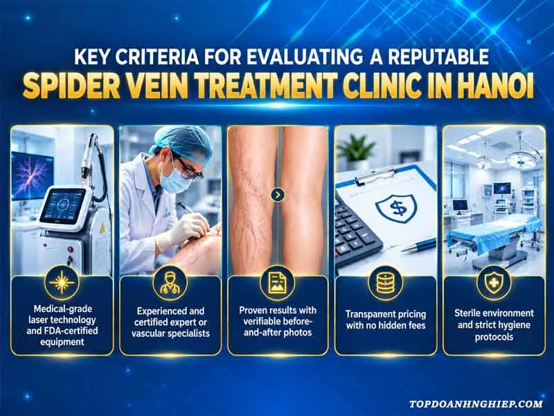 Key criteria for spider vein treatment near me in Hanoi