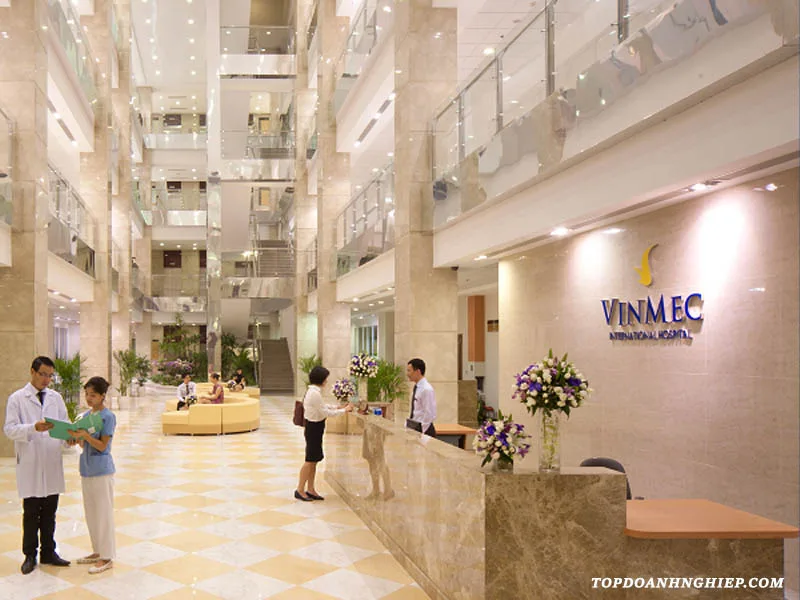 Vinmec lobby offering spider vein treatment near me in Hanoi